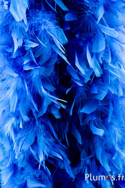 Boa en plumes de coq  - 4 plis, 2 m - turquoise